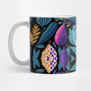 Seamless pattern with tropical leaves and plants. Mug